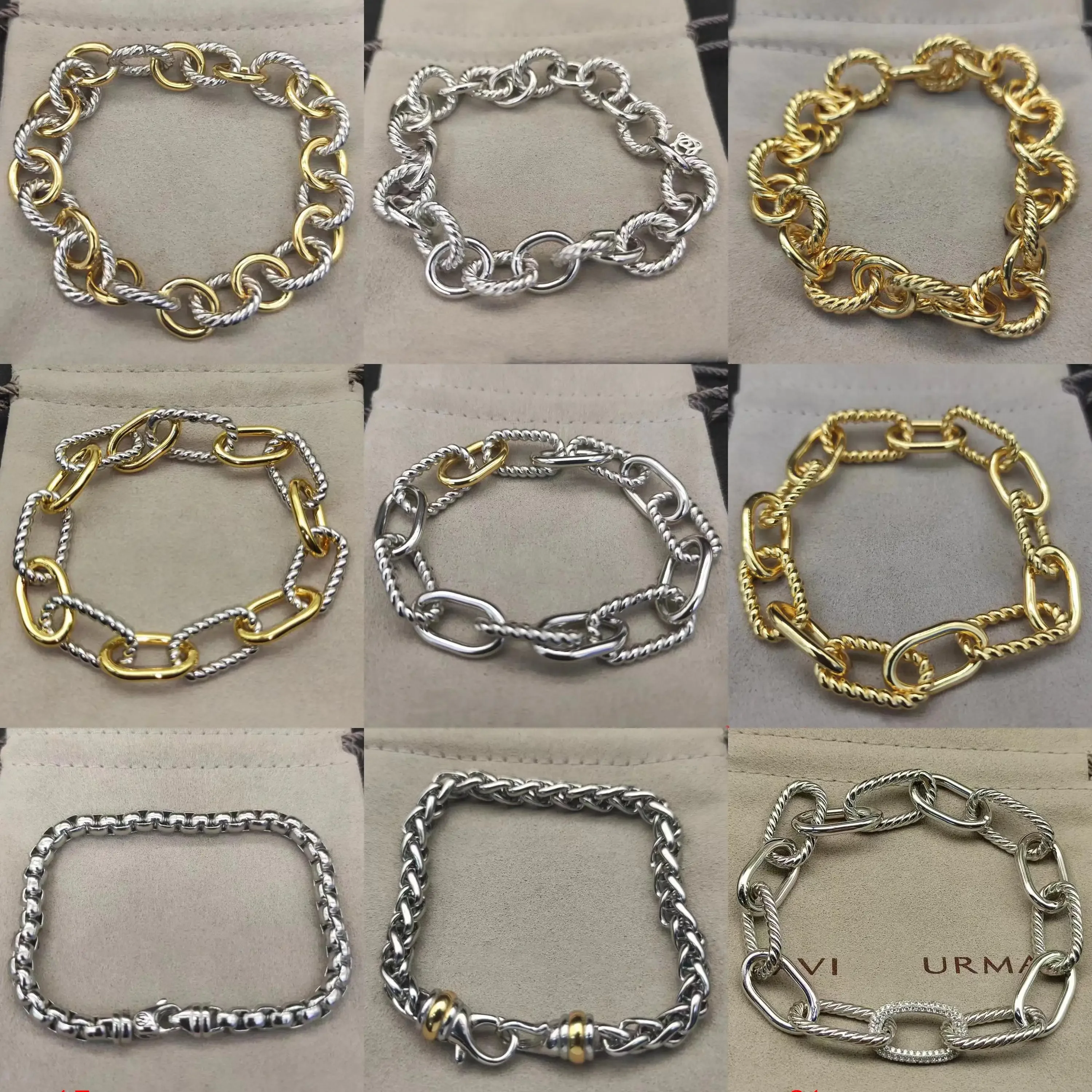 2024 New Style DY Chain Bracelet Fashionable Niche Design Men's Bracelets for Daily WearHoliday Gift Giving Gift Bags