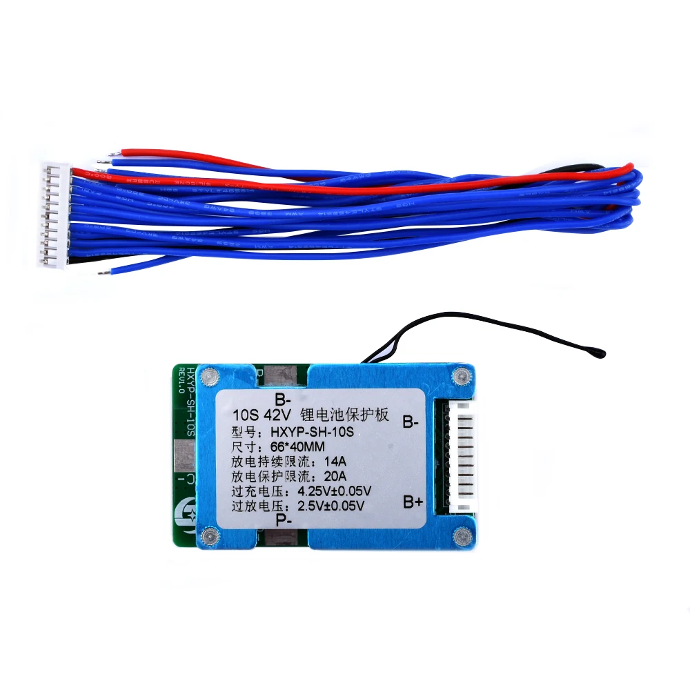 10S 42V15A Li-ion Battery Protection Board With Equalization Lithium Battery Charge/Discharge Protection NTC Temperature Control