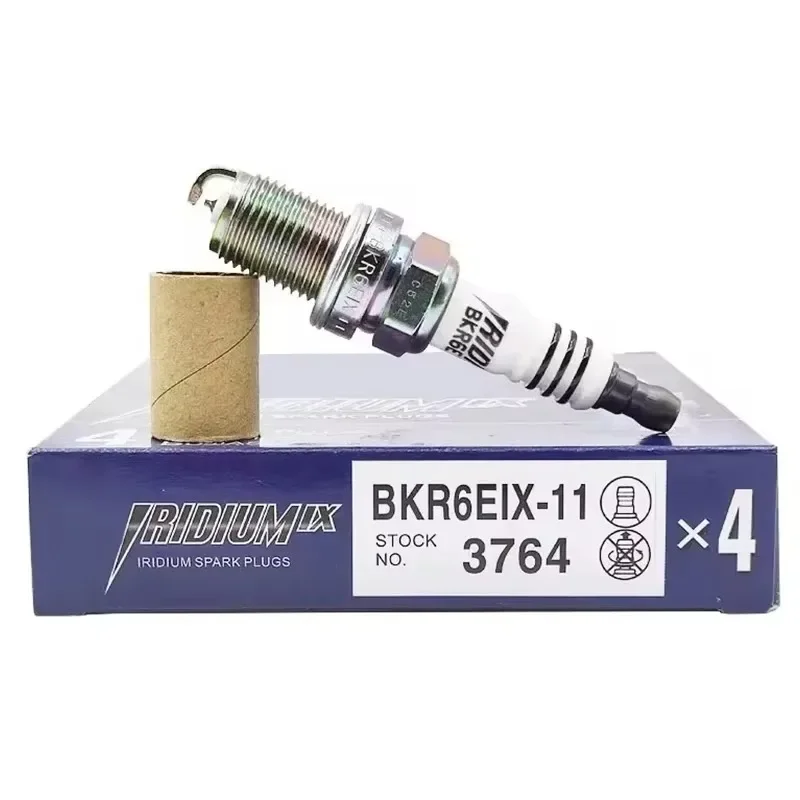 4/6Pcs BKR6EIX-11 3764 Iridium Spark Plug For Toyota Nissan Subaru Mitsubishi Kia Yamaha Lotus Jaguar BKR6EIX11-3764