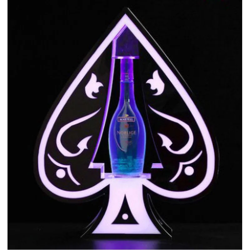 

Custom Logo Vip Acrylic Airplane Shape Bottle Glorifier Club Sign Service Plastic Nightclub LED Bottle Presenter for Night Club