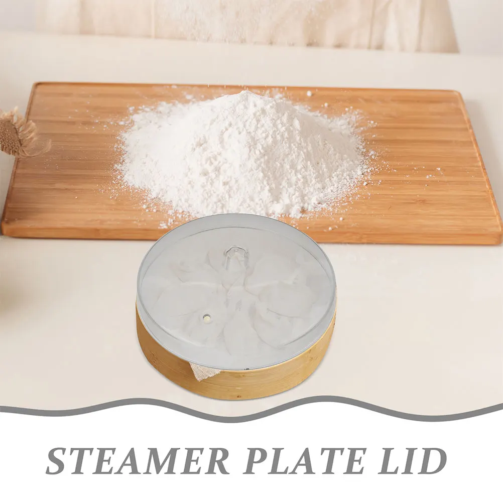 

20Cm Universal Steamer Pot Cover Reusable Transparent Plastic Lid For Steaming Vegetables Meat Cheese Multi-Purpose Kitchen