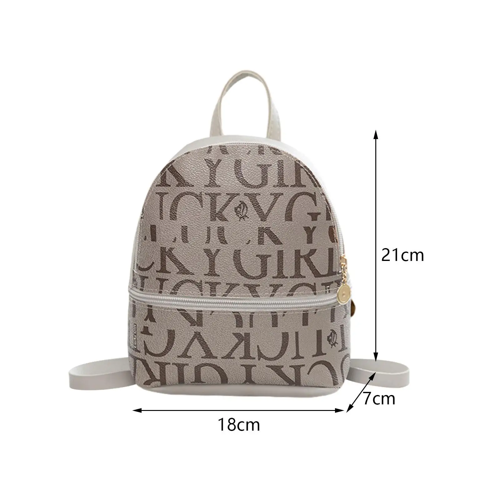 Tas Selempang Ransel Mini Wanita, Sederhana dengan Tas Bahu Modis Ritsleting,