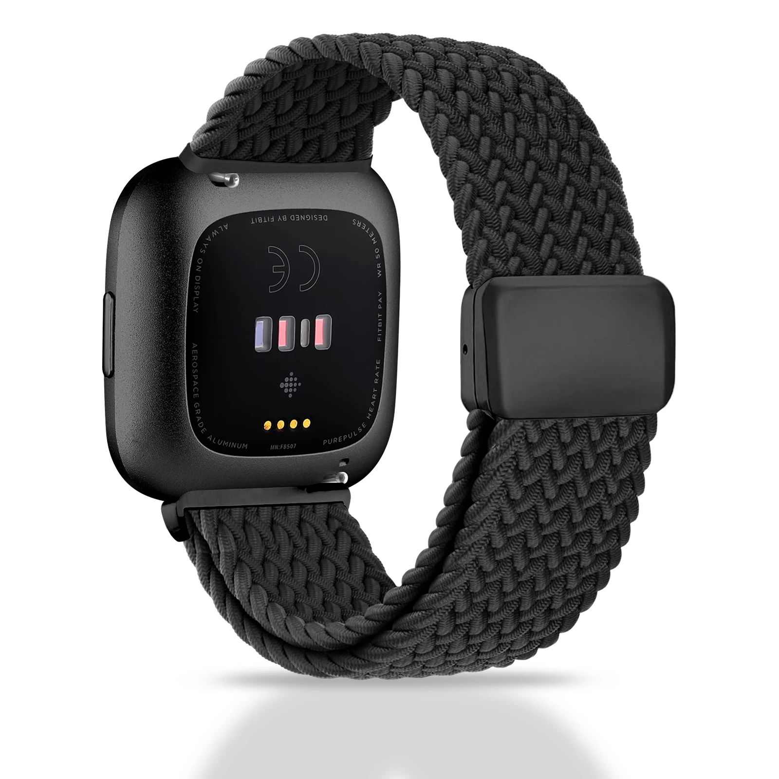 Geflochtenes Band für Fitbit Versa 2-Bänder, Magnetverschluss, Ersatzarmbänder für Fitbit Versa 2/3/SE/Lite/Sense/Sense 2 Uhrenarmband