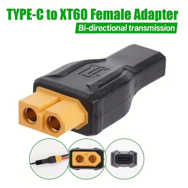 USB C Type C To XT60 Female Adapter 100W 20V/5A Charging Connector for Toolkitrc Model Energy Storage Outdoor Power