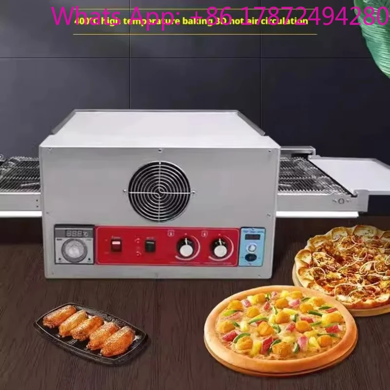Kitchen 12 Inch Stainless Steel Restaurant Equipment Electric Rotary Conveyor Belt Pizza Oven Commercial