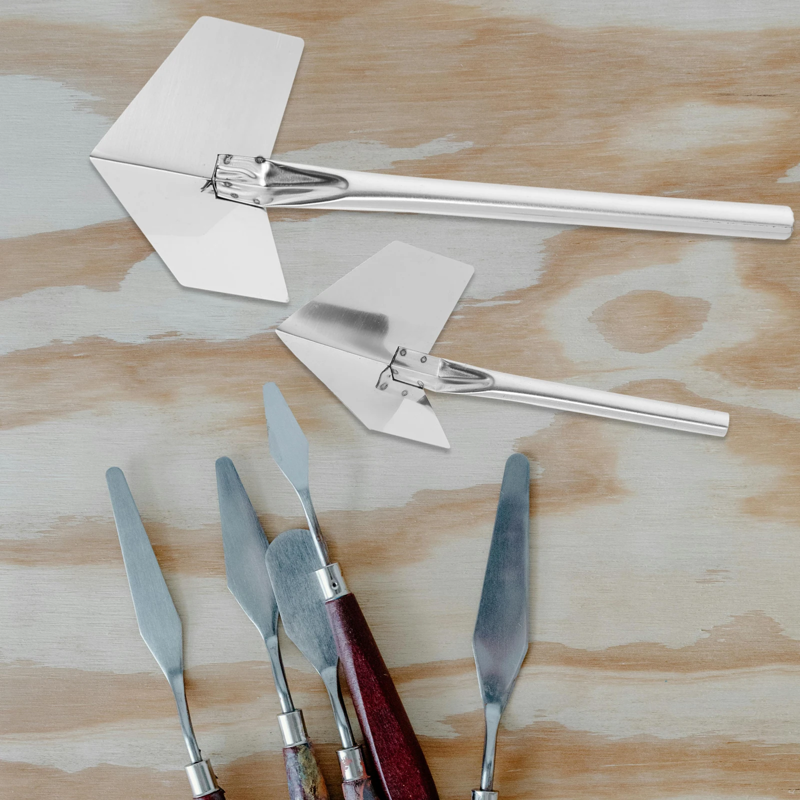 4pcs Stainless Steel Corner Trowel Drywall Finishing Tool Set for Interior Exterior Plastering with Concave Convex