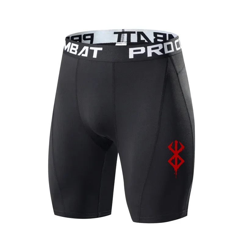 Compression Shorts Men Summer Sportswear Training Tights Gym Leggings Short Pants Sport Bottoms Men Printed Running Shorts