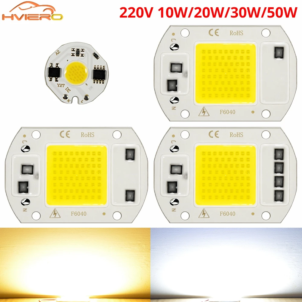 

1PCS 20W/30W/50W AC 110V 220V COB Module LED Chip Diodes Lamp Bulb for Outdoor Focus Spotlight Garden Integrated Light Beads