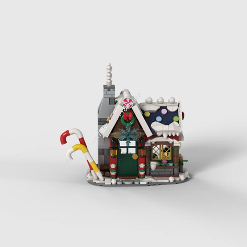 1254pcs MOC Christmas House Seasonal Christmased Model Building Blocks Assemble DIY Gift Creative Toy Education Brick Birthday