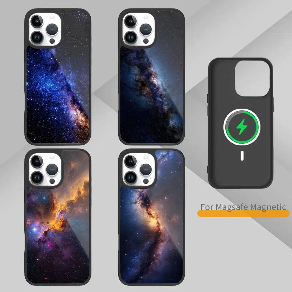

Autumu Night Galaxys S-Sky Stars Space Phone Case For iPhone17,16,15,14,13 Plus,Pro Max Magnetic For Magsafe Wireless Charging