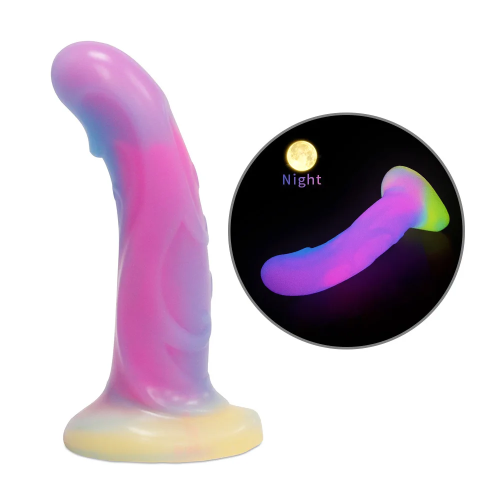 TleMeny Soft Silicone Luminous Monster Anal Dildo Butt Plug Anus Masturbator Dilators Suction Cup Adult Sex Toys for Men Women