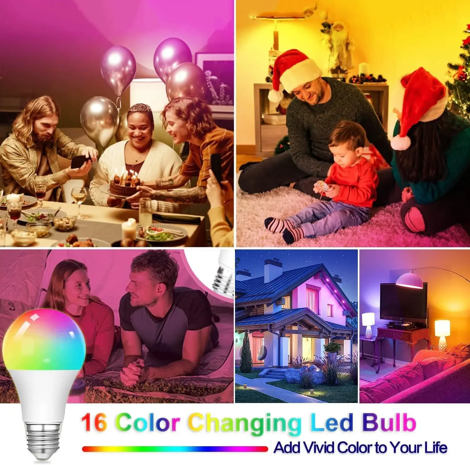 E27 RGB 20W 15W 10W RGBW LED Light LED Bulb Light Lampada Changeable Colorful RGBWW LED Lamp With IR Remote Control 220V 240V
