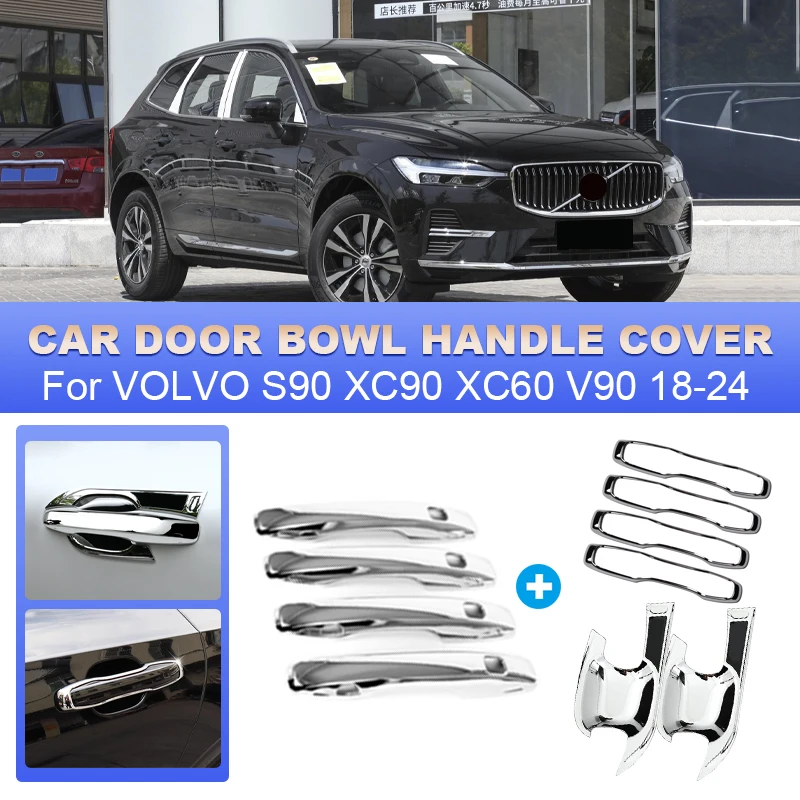 Special For Volvo XC60 S90 XC90 V90 2018-2024 Car Modified Door Handle Bowl Puller Anti-scratch Decorative Cover