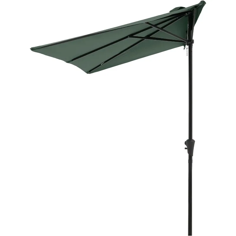 

7.5’by 4’Half Rectangular Outdoor Patio Umbrella for Patio, Balcony, Garden, Deck