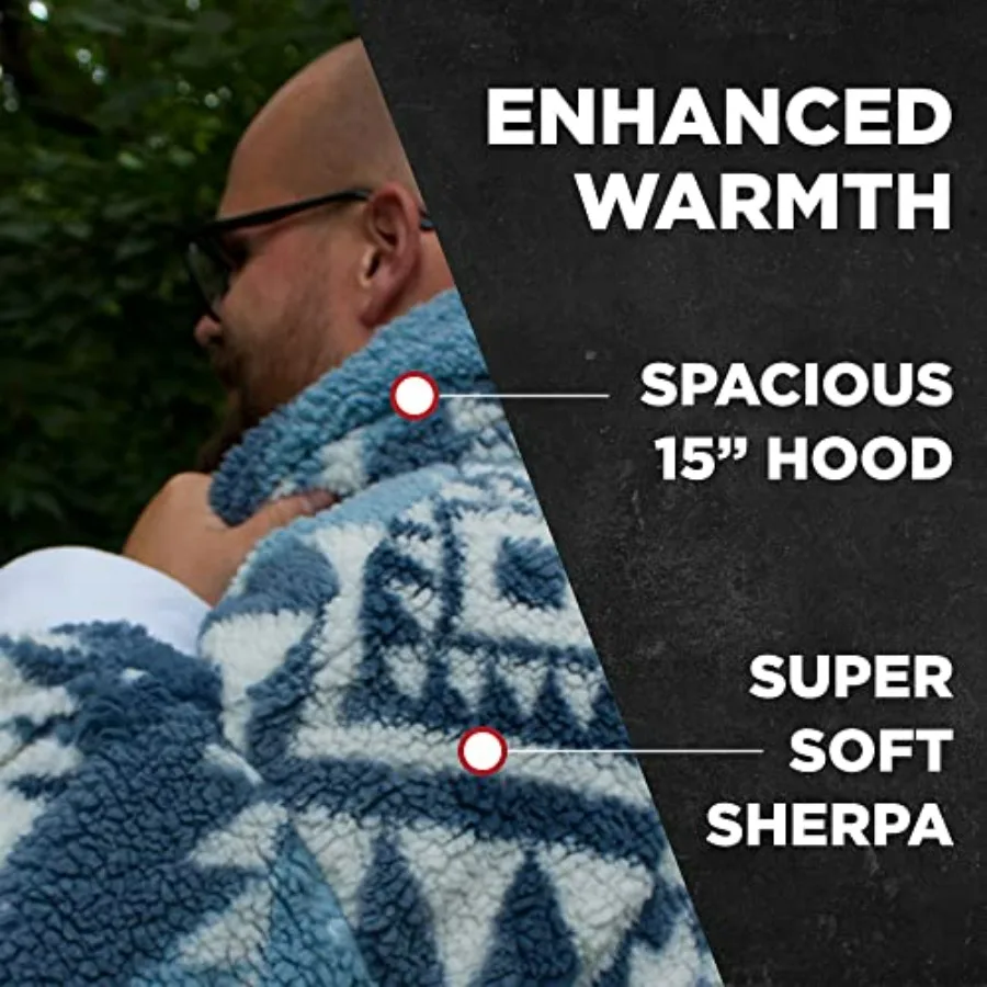 Coleman Oversized Wearable Sherpa and Micro-Mink Blanket Hoodie, - One Size Fits Most - view 3