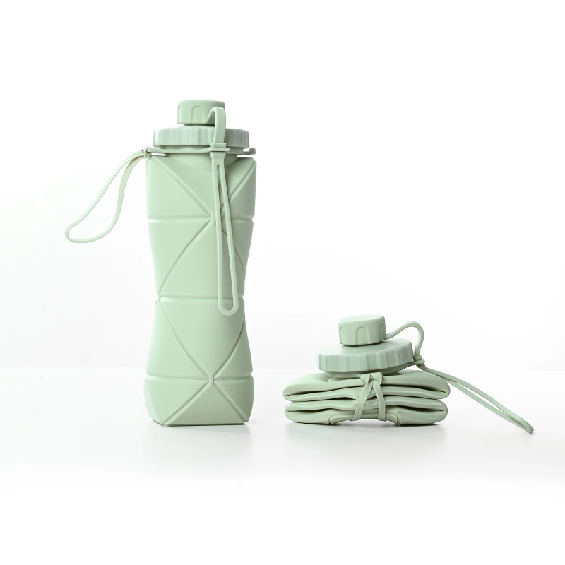 

LTT silicone folding water cup large capacity outdoor travel portable sports kettle high temperature resistance