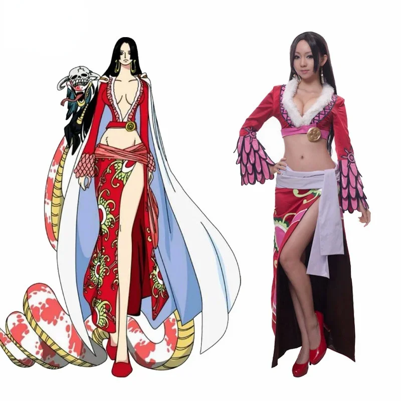 

Ainclu Sexy One Piece Adult Women Anime Cosplay Costumes One Piece Boa Hancock Cosplay Costume for Halloween Free Shipping