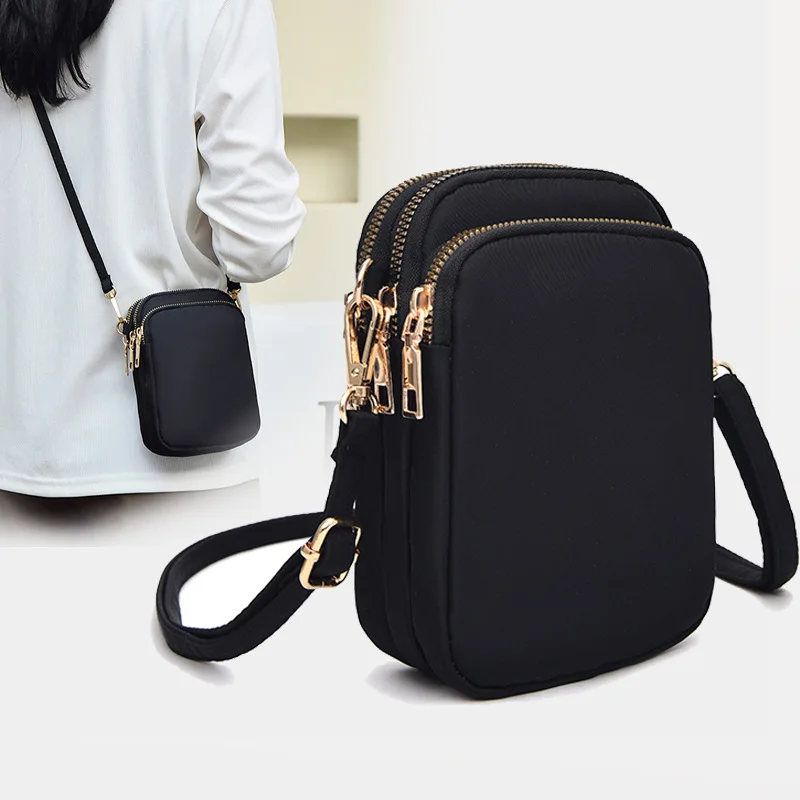 10 Farben wasserdichte Umhängetasche Cross body Reiß verschluss Handy Dame weibliche Multifunktion shand tasche Handgelenk Geldbörse Damen beutel Taschen