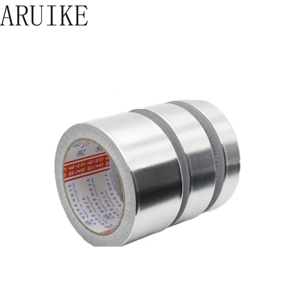 Aluminum Foil Tape Thickness 0.13 Mm L 30M High Temperature Shielding Waterproof Pipe Water Heater Exhaust  Tin