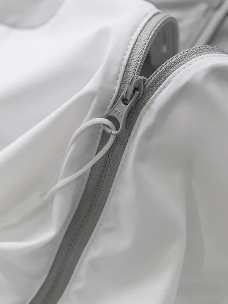 신상 야외 스포츠 캐주얼 고급 냉감 아이스 실크 빠른 건조 통기성 후드 자외선 차단 재킷 루즈핏 남성 여름 패션 도시 스타일