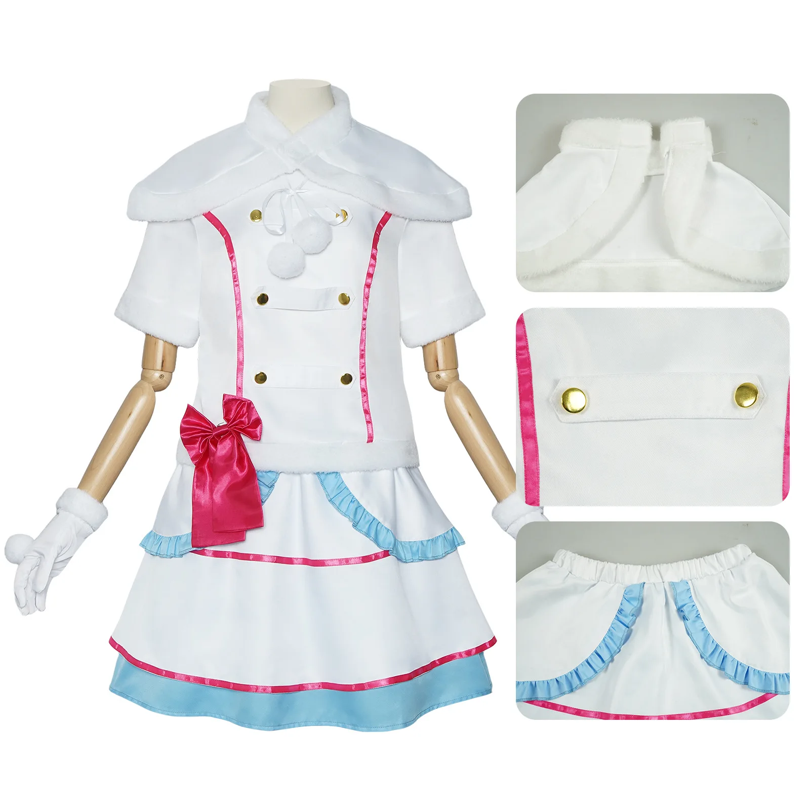 Lovelive Snow Halation Kotori Umi Eli Rin Nozomi Nico Maki Costume Cosplay Anime Love Live Uniforme Inverno Lolita Dress Parrucca