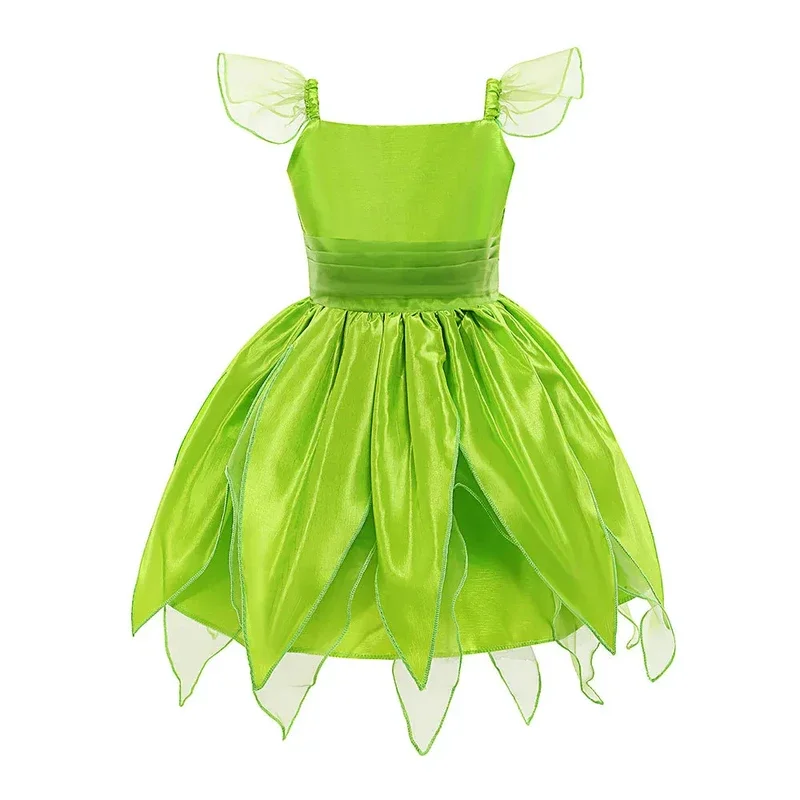 Tiana Cosplay Costume for Girls Fancy LED Dress up Princess Carnival Birthday Party Kids Frock Ball Gowns Clothes The Frog Dress