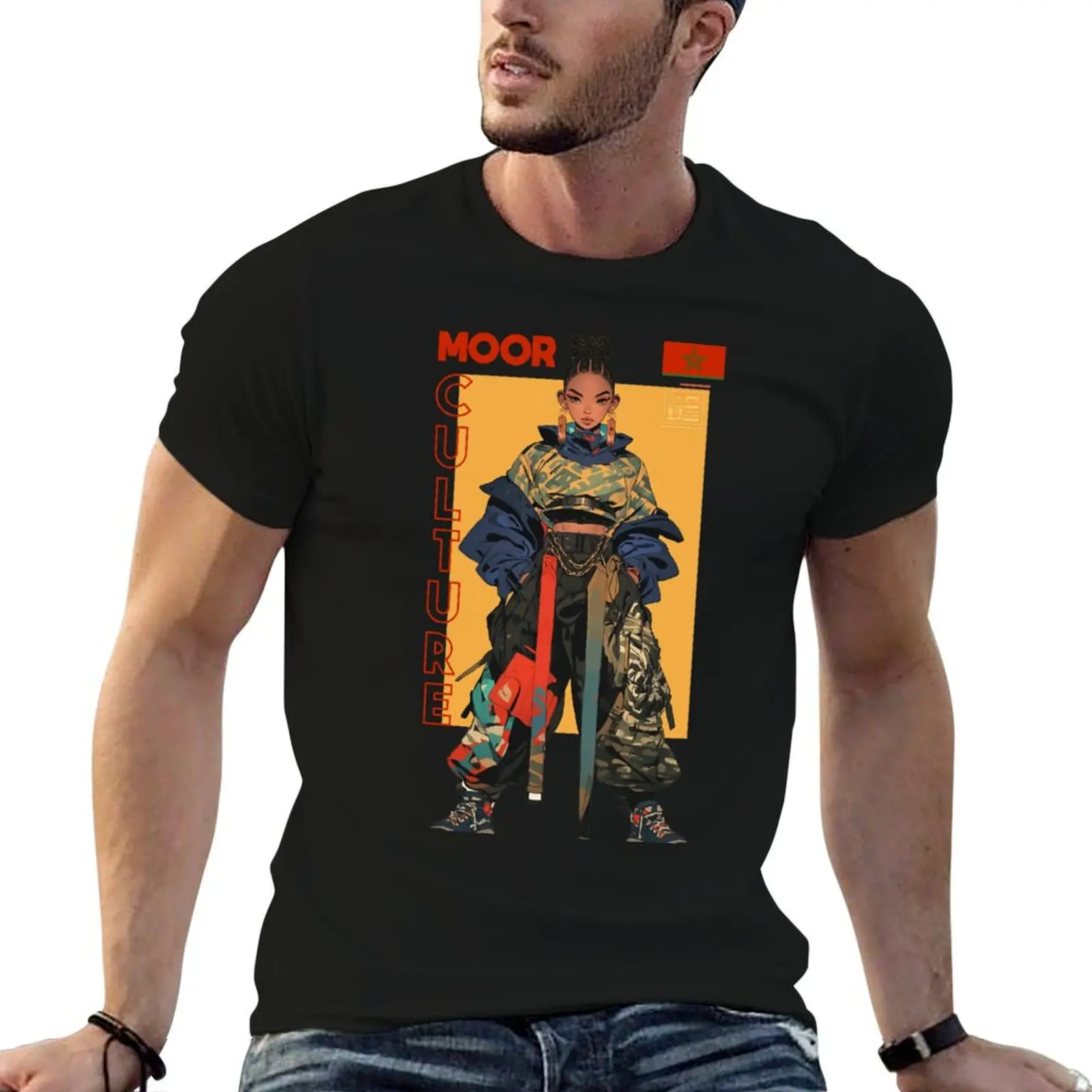 Moor Culture T-Shirt Aesthetic clothing blacks plain summer tops slim fit t shirts for men