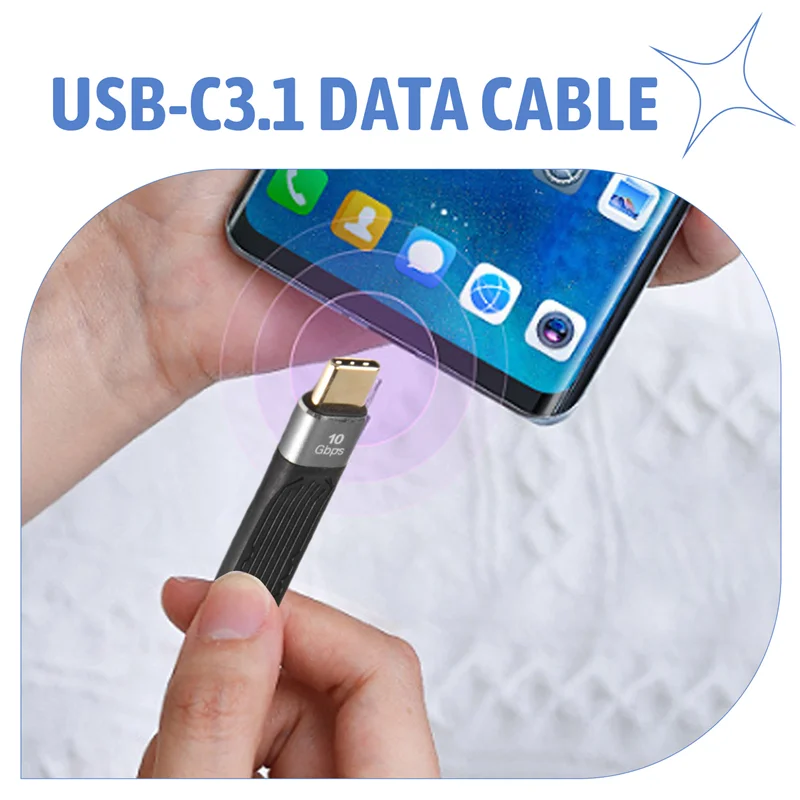 AT12 4K USB-C 3.1 Gen 2 Кабель 10G Emark Chip Короткий тип C USB-C к USB-C для синхронизации видео Кабель для зарядного устройства PD 60 Вт 4K Video