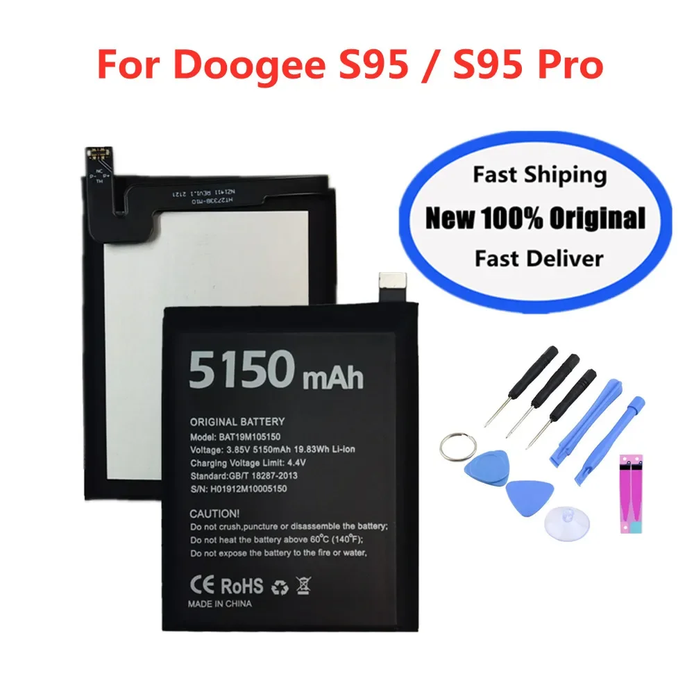 5150mAh BAT19M105150 Phone Battery For Doogee S95 Pro S95Pro + Tools