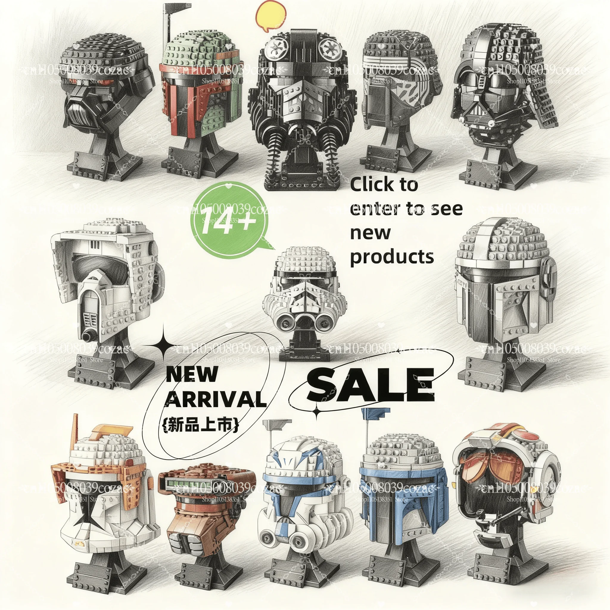 2025 tout nouveau MOC jouet éducatif pour enfants casque de Combat ensemble de blocs de construction-casque de pilote de chasse de commandant de guerre spatial