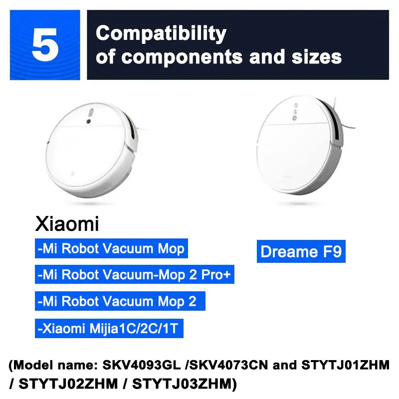 필터, 걸레 천, Xiaomi 1C,2C,1T,Mi Robot Vacuum-Mop,2 Pro+,Dreame F9,STYTJ01ZHM,STYTJ02ZHM,SKV4093GL,SKV4073GL,Mijia 로봇 진공 청소기 액세서리, 메인 브러시, 사이드 브러시