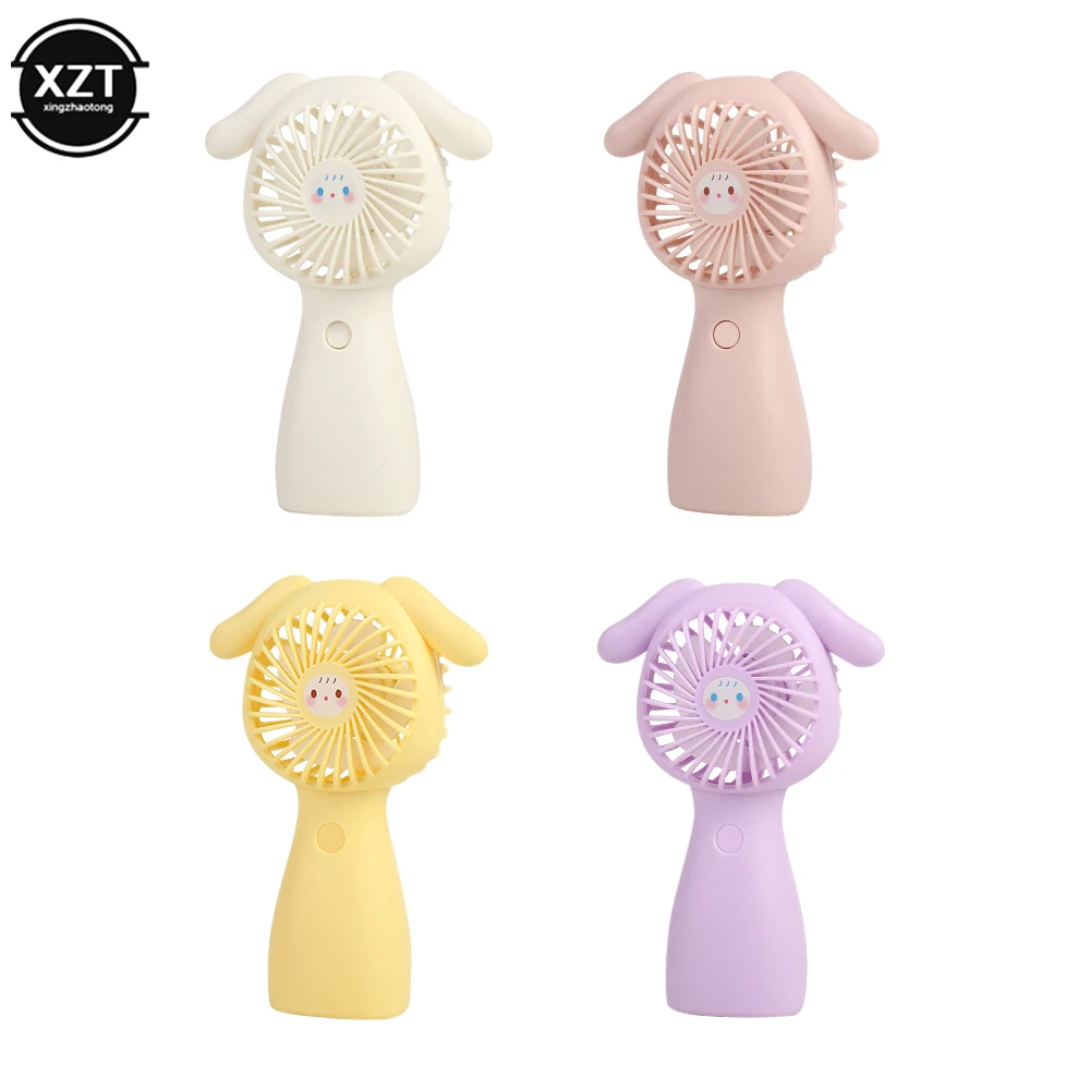 Cute Student Desktop Fan No Noise Portable Handheld Fan Three Speed Adjustment Small Pocket Fan Usb Desktop Small Fan Cartoon