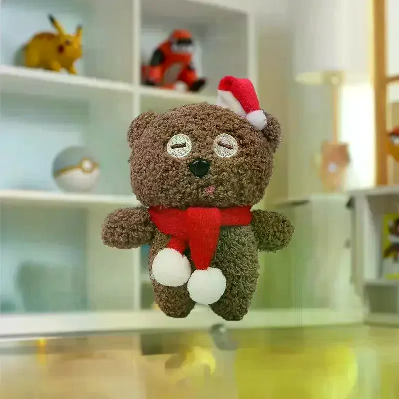 Mini muñeco de oso de Navidad, oso de peluche, regalo, bolsa de ropa, llavero, colgantes, decoración para hornear, adornos de gota de Navidad, regalo de Navidad para niños