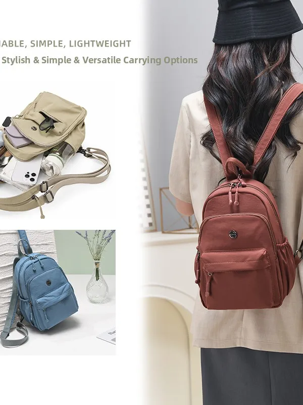 summer-new-multi-use-lightweight-fashionable-commuter-women's-crossbody-bag-casual-nylon-sports-backpack-versatile-shoulder-bag