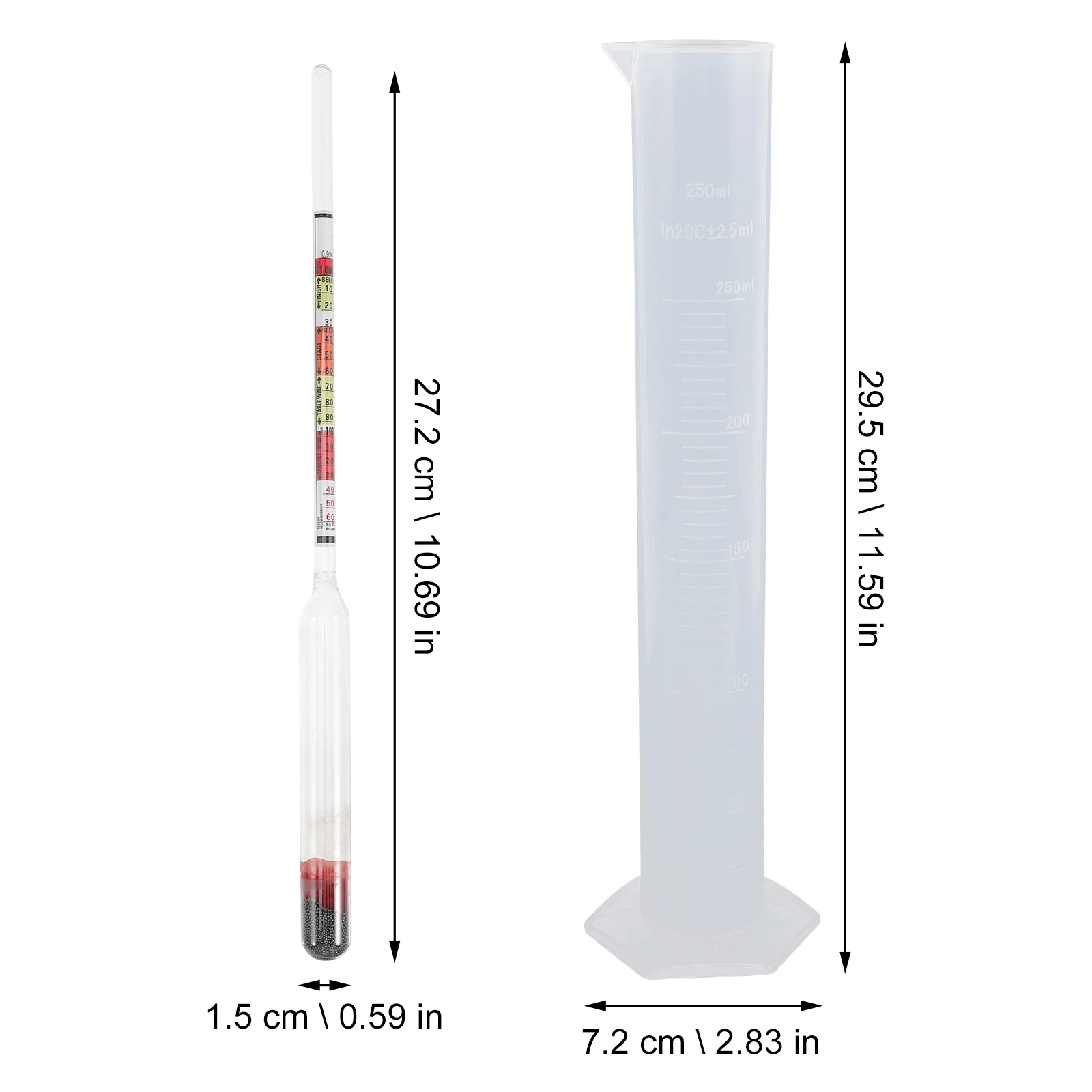 Met Making Sugar Meter Set Hydrometer Kit liefert Glasbrauausrüstung