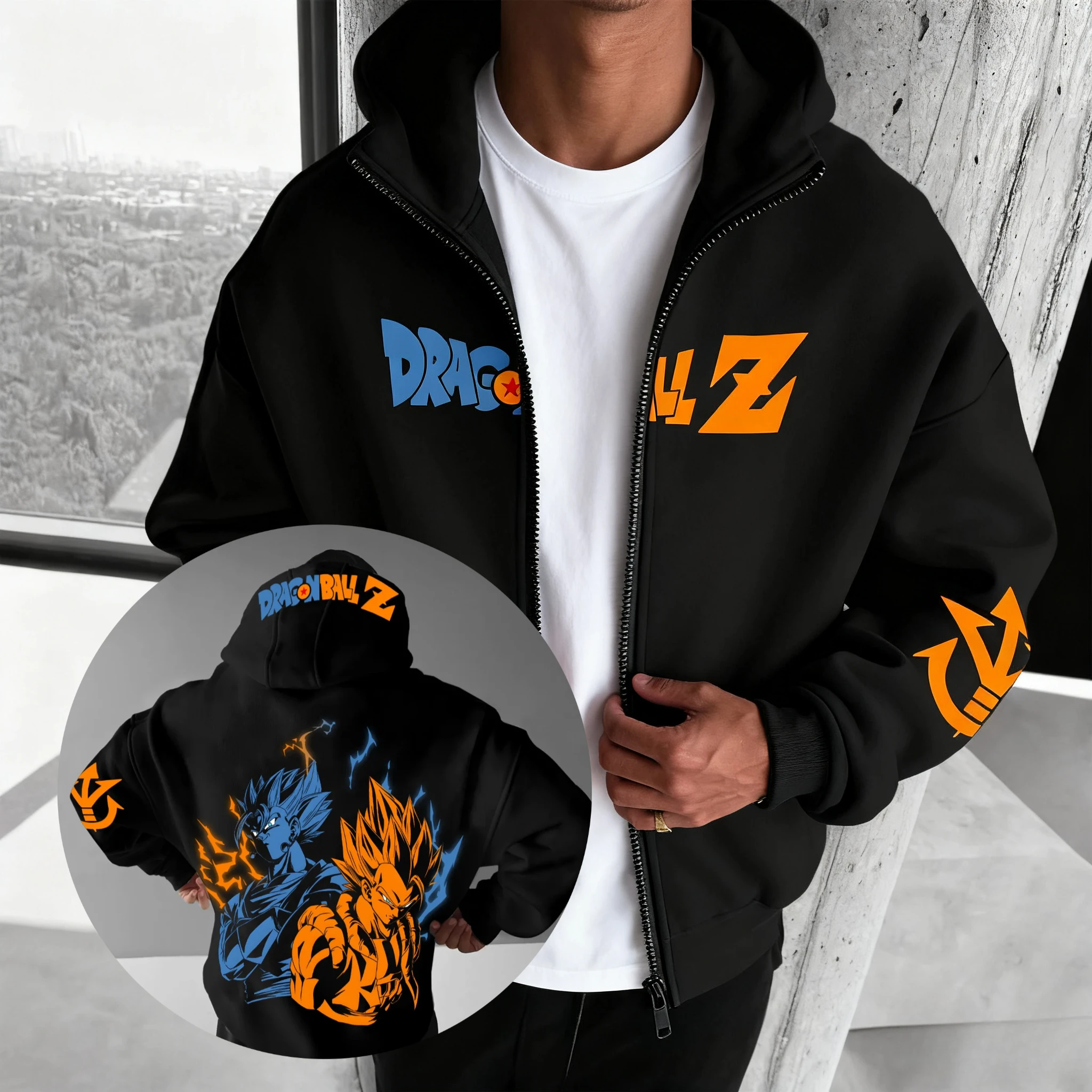 

Унисекс Dragon Ball аниме толстовка с капюшоном для мужчин и женщин толстовка на молнии уличная повседневная верхняя одежда весна осень модная одежда Y2k