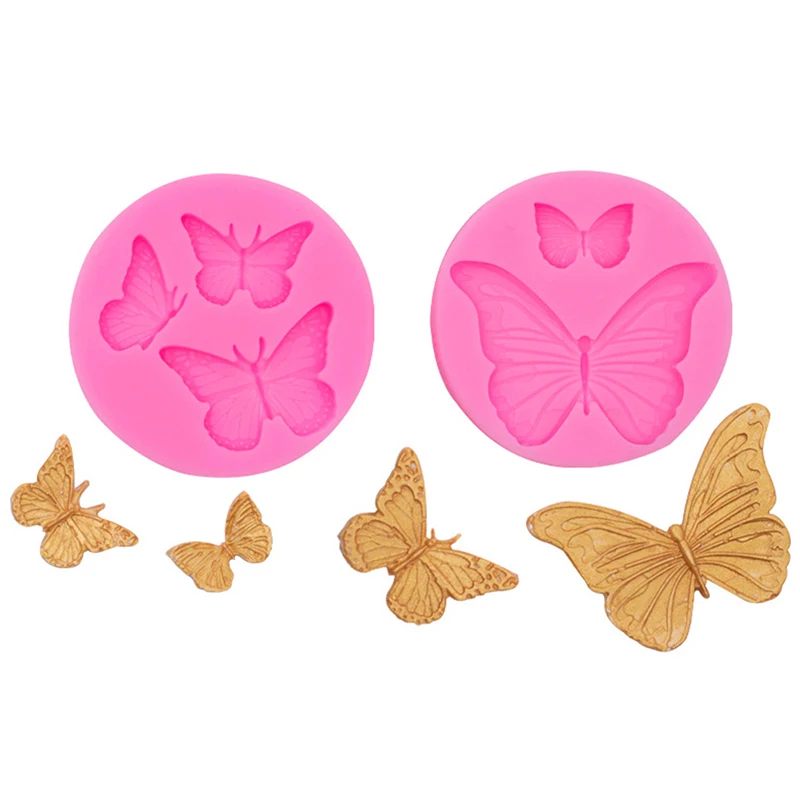 

1Pc Butterfly Silicone Molds Mini Butterfly Cake Fondant Mold for DIY Chocolate Candy Cupcake Topper Decoration Desserts Mold