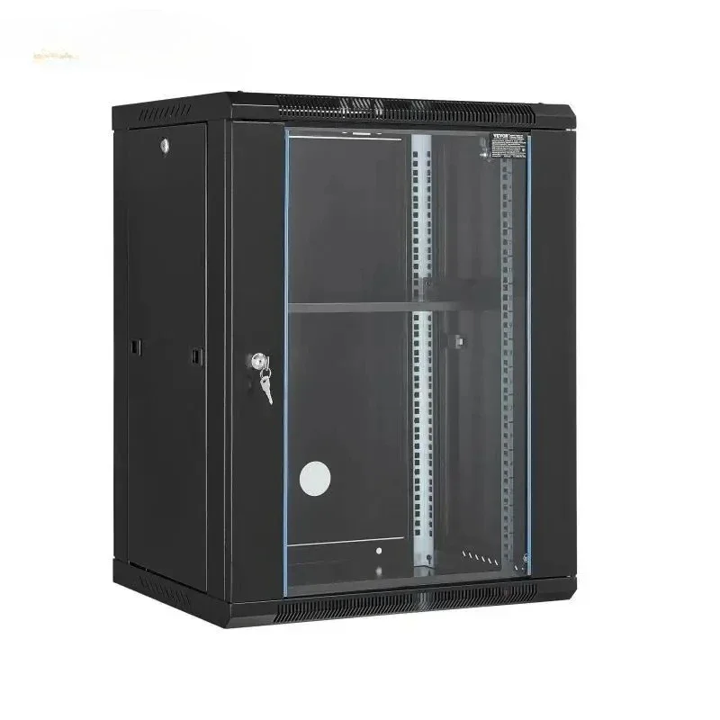 

SucceBuy 15U Wall Mount Server Cabinet 500lbs Max Ground-mounted Load Capacity Network Rack Enclosure for IT A/V Devices