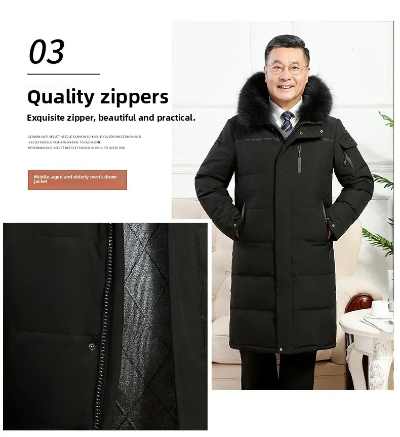 Luxury Brand Men's Down Coat And Parkas Top Quality Man Goose Down Jacket Thick Winter Padded Puffer Jacket Overcoat Padding HY7