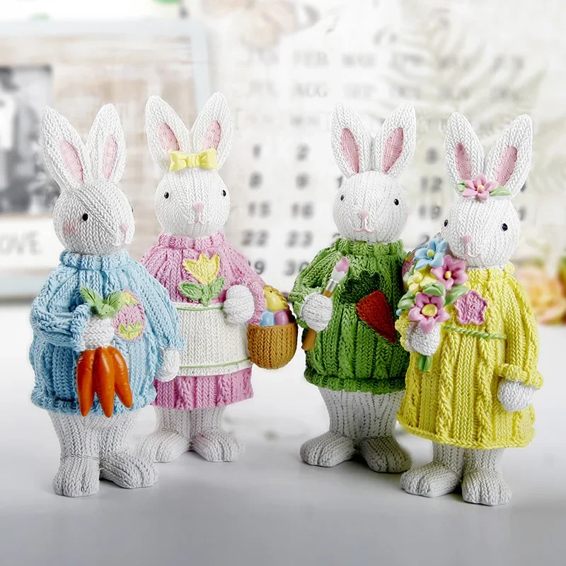 

Knitting Wool Rabbit Doll for Kids, Bunny Ester, Party Gifts, Happy Easter Day Decor, Home Favor, 2025