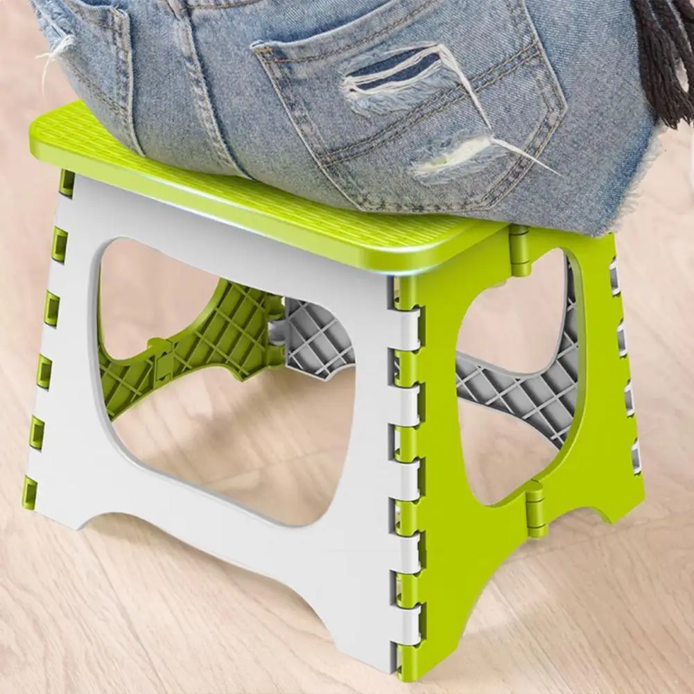 

Plastic Folding Stool With Handle Portable Lightweight Outdoor Camping Hunting Picnic Fishing Collapsible Step Stool Chair Seat