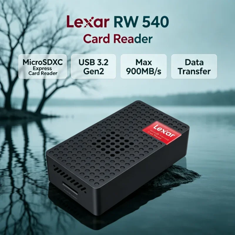 Lexar RW540 MicroSDXC Express Card Reader Max 900MB/s PLAY PRO MicroSD Card Reader UHS-I UHS-II for Photo Transfer