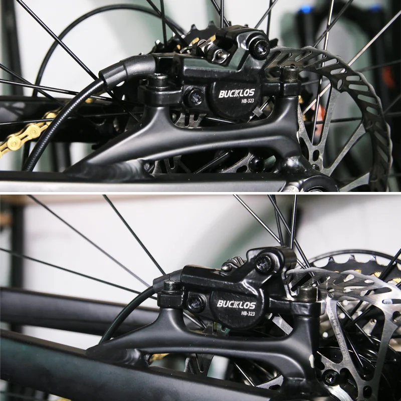 BUCKLOS دراجة الفرامل الهيدروليكية الطريق الجبلية دراجة الفرامل 2 مكبس ضغط الزيت فرامل قرصية اليسار الجبهة اليمنى الخلفية الدراجات أجزاء #2