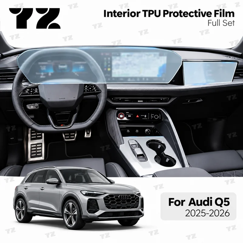 YZ Interior TPU Protective Film Full Set For Audi Q5 2025-2026 Invisible Scratch Resistant Car Accessories