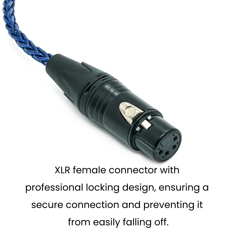 Hedacabl 4,4-mm-Balanced-Stecker auf 4-poliges XLR-Buchsen-Adapterkabel, kompatibel mit Abspielgeräten, Decodern und Kopfhörerverstärkern – Detail 4