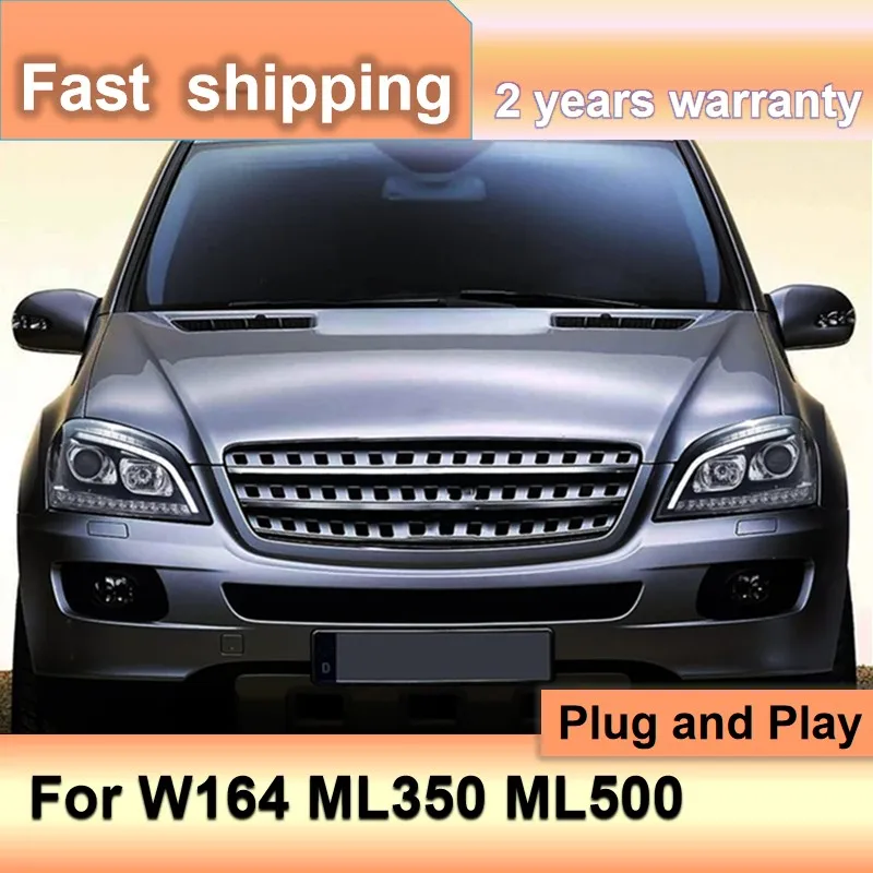 Car Accessories for Mercedes W164 Head Lights 2009-2012 ML350 Headlight DRL Turn Signal Low High Beam Projector Lens