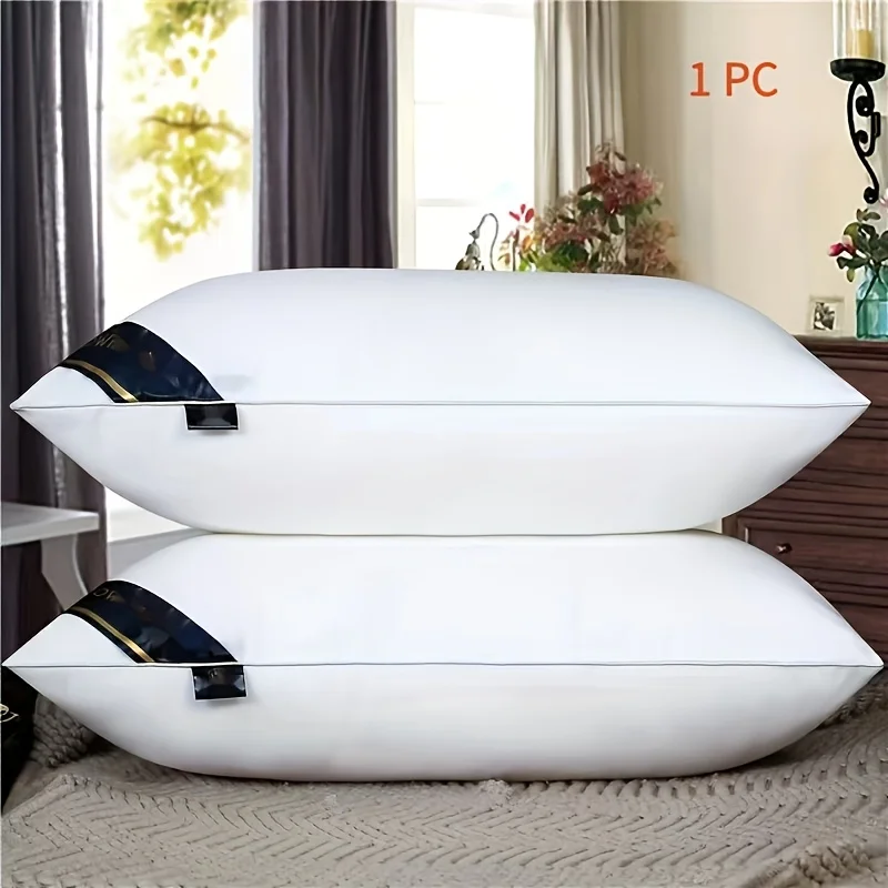 1 piece star hotel quality pillow - deep sleep neck support, high fill that never flattens all year