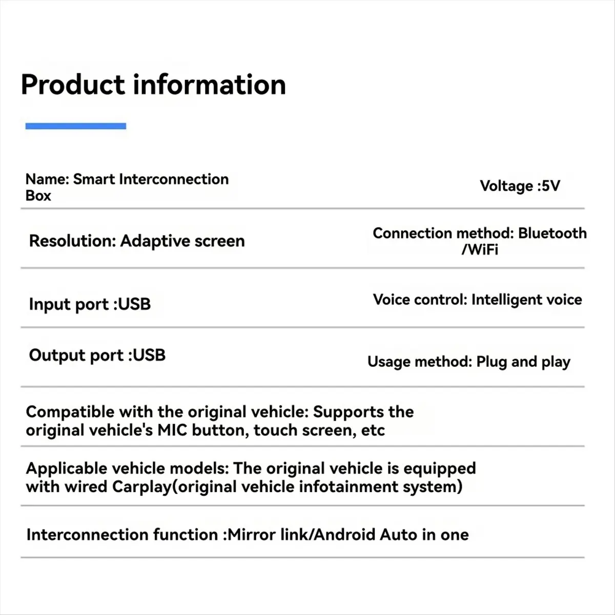 Goodprice Wireless Carplay 2in1 AI Box Android Auto USB Car Dongle BT WiFi for Wired CarPlay/Andriod Auto Cars Plug and Play