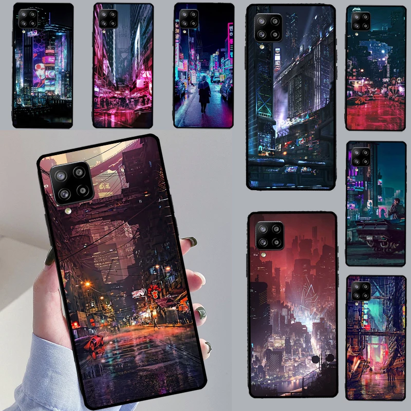 Cyberpunks City Night Case For Samsung Galaxy A54 A34 A14 A52 A32 A12 A22 A72 A13 A23 A33 A53 A73 A51 A71 Cover