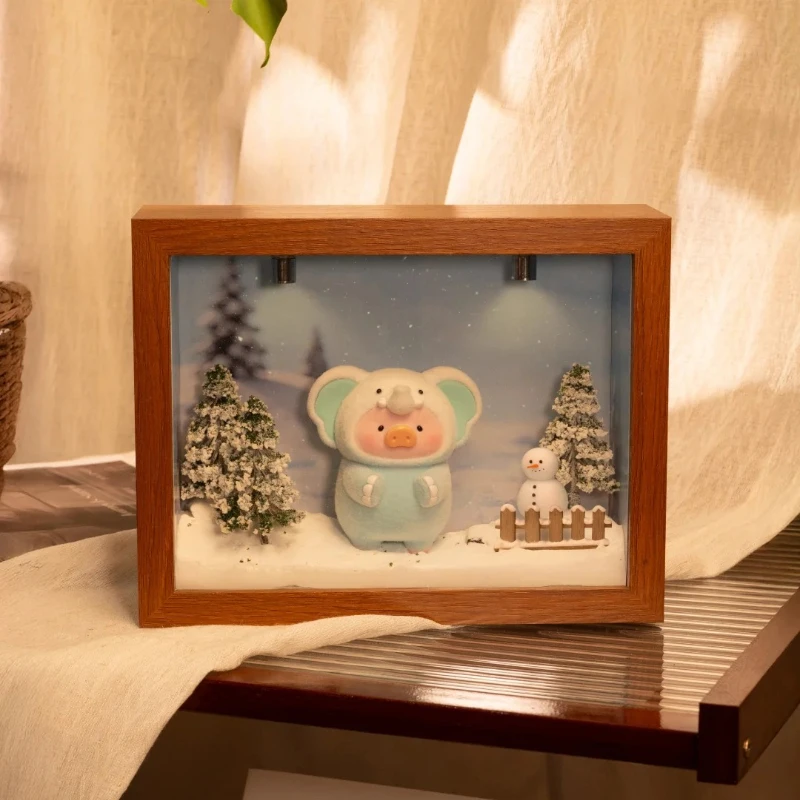 LuLu The Piggy Animal Party Elefant Hängende Karte Actionfigur Limited Edition Niedliches Schwein Anime Figur Beflockung Puppe Spielzeug Geschenk Neu